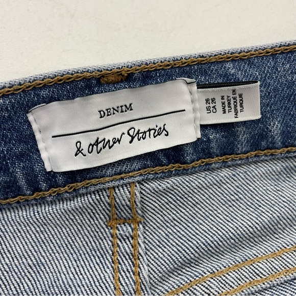 & Other Stories Jeans Womens Size 26 Blue High Rise Straight Leg Jeans - Picture 9 of 10